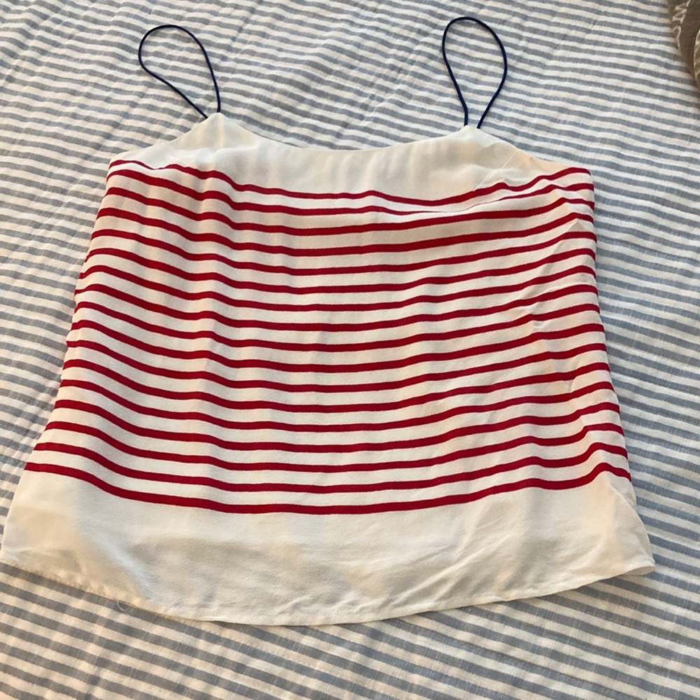 Banana Republic striped loose fit top with lining. Size 4. EUC